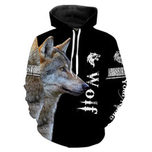 Load image into Gallery viewer, Wolf Hunting Predators Hunter Customized Name 3D Full Printing Shirts Personalized Hunting Gifts Shirt for Adult and Kid FSD2072