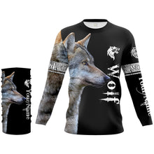 Load image into Gallery viewer, Wolf Hunting Predators Hunter Customized Name 3D Full Printing Shirts Personalized Hunting Gifts Shirt for Adult and Kid FSD2072