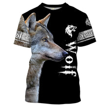 Load image into Gallery viewer, Wolf Hunting Predators Hunter Customized Name 3D Full Printing Shirts Personalized Hunting Gifts Shirt for Adult and Kid FSD2072