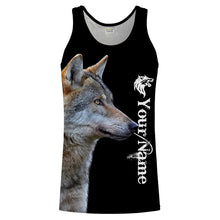 Load image into Gallery viewer, Wolf Hunting Predators Hunter Customized Name 3D Full Printing Shirts Personalized Hunting Gifts Shirt for Adult and Kid FSD2072