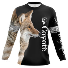 Load image into Gallery viewer, Coyote Hunting Predator Hunter Customize Name 3D Full Printing Shirts Personalized Hunting Gifts for Adult and Kid FSD2073