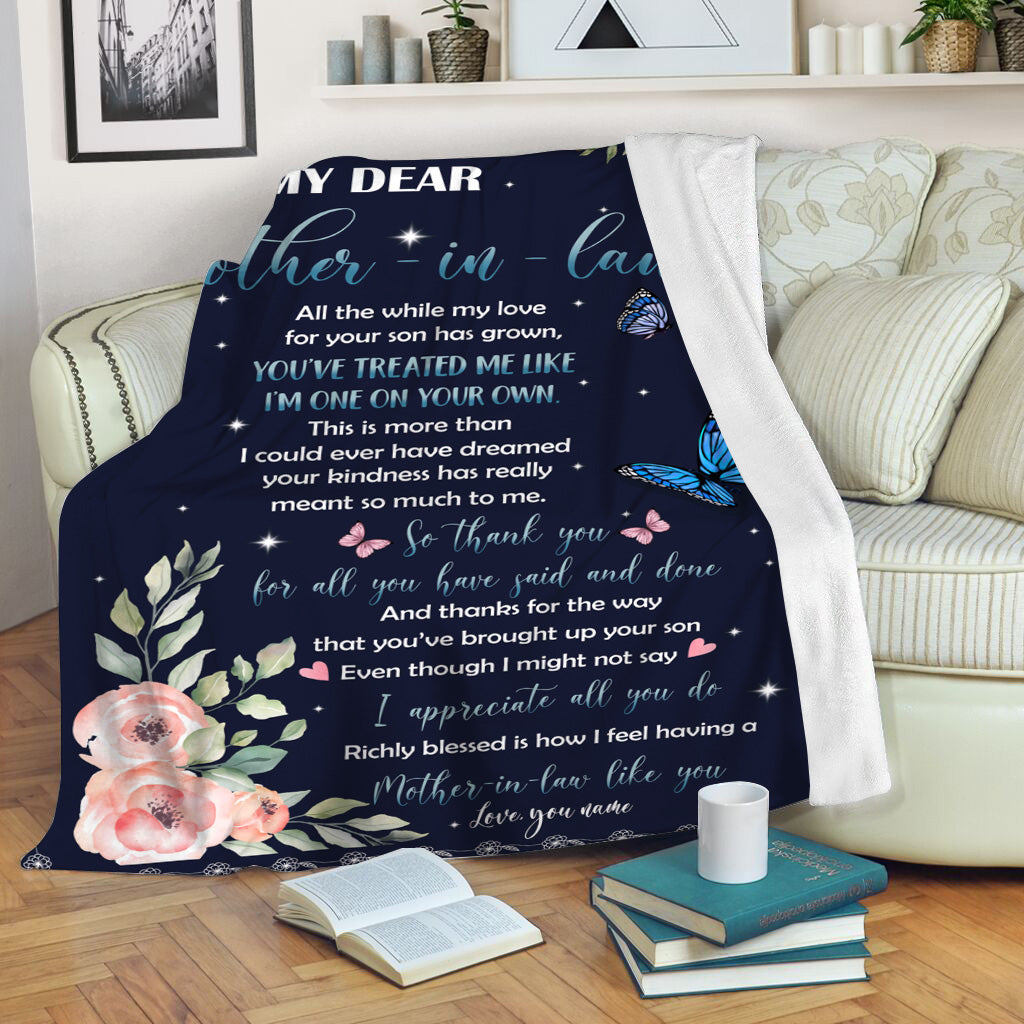 To Mother in law blanket I appreciate All you do gifts for mother in law - FSD1293