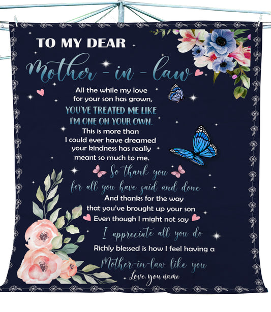 To Mother in law blanket I appreciate All you do gifts for mother in law - FSD1293