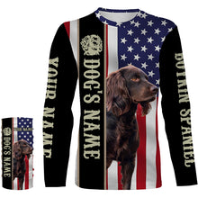 Load image into Gallery viewer, Boykin Spaniel American flag custom Name Full printing shirts, Patriotic gifts for dog lovers FSD3347