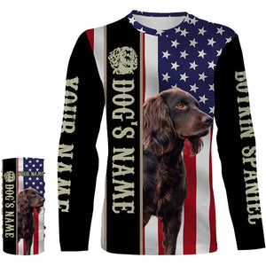 Boykin Spaniel American flag custom Name Full printing shirts, Patriotic gifts for dog lovers FSD3347