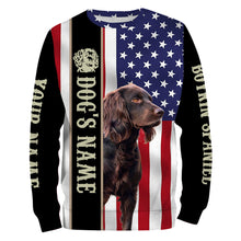 Load image into Gallery viewer, Boykin Spaniel American flag custom Name Full printing shirts, Patriotic gifts for dog lovers FSD3347