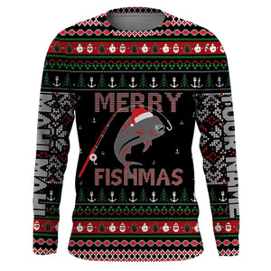 Ugly Fishing Christmas Mahi Mahi Fish Apparel, Merry Fishmas Custom Name Shirts, Christmas Gift for Fisherman FSD2511