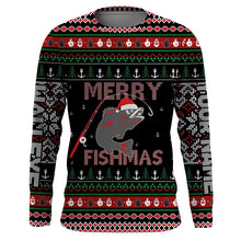 Load image into Gallery viewer, Ugly Fishing Christmas Walleye Merry Fishmas Custom Name Shirts, Christmas Gift for Fisherman FSD3639