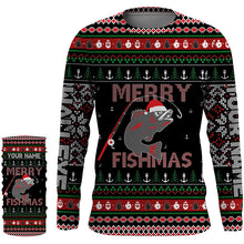 Load image into Gallery viewer, Ugly Fishing Christmas Walleye Merry Fishmas Custom Name Shirts, Christmas Gift for Fisherman FSD3639