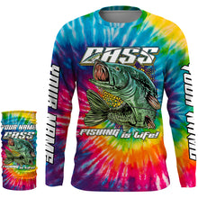 Load image into Gallery viewer, Personalized Bass Fishing Tie Dye 3D All over print Shirt, Personalized Fishing Clothes UPF30+ FSD3105