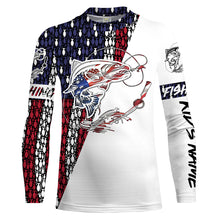 Load image into Gallery viewer, Trout Fishing Patriotic American flag UV protection Shirts for Fisherman - Personalized gifts on Christmas, Fathers day FSD2159