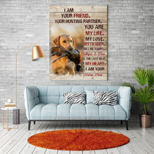 Load image into Gallery viewer, Personalized Dog Canvas| Hunting Partner custom Dog's image and Name Canvas| Gift for bird Hunters FSD3878