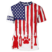 Load image into Gallery viewer, Patriotic American flag Dog T-shirt for Humans with many dog breeds to choose from FSD4144