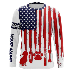 Patriotic American flag dog Shirts for Men Women with many dog breeds to choose from FSD4136