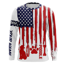 Load image into Gallery viewer, Patriotic American flag dog Shirts for Men Women with many dog breeds to choose from FSD4136