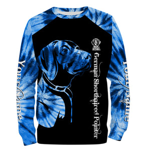 German Shorthaired Pointer tie dye 3D All over printed shirt, Hoodie - Gifts for GSP lovers FSD3891