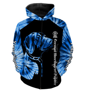 German Shorthaired Pointer tie dye 3D All over printed shirt, Hoodie - Gifts for GSP lovers FSD3891