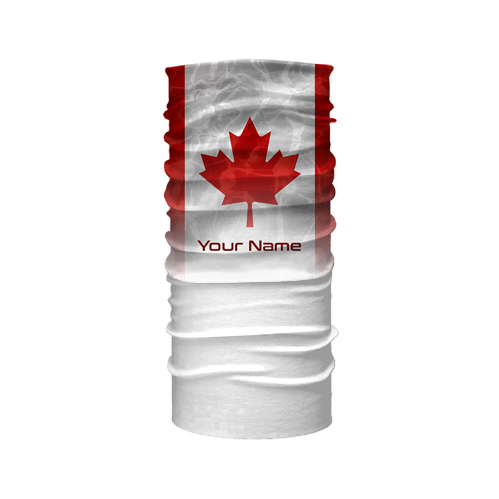 Canadian Flag Performance Shirts, Custom Name Canada Fishing water wave UV Protection shirts for Fisherman FSD4145