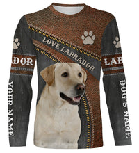 Load image into Gallery viewer, Yellow Labrador Custom Name 3D Full print Shirts, Retriever Dog Labs Lover Shirt, Personalized Gifts FSD3116