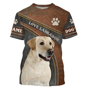 Yellow Labrador Custom Name 3D Full print Shirts, Retriever Dog Labs Lover Shirt, Personalized Gifts FSD3116