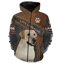 Load image into Gallery viewer, Yellow Labrador Custom Name 3D Full print Shirts, Retriever Dog Labs Lover Shirt, Personalized Gifts FSD3116