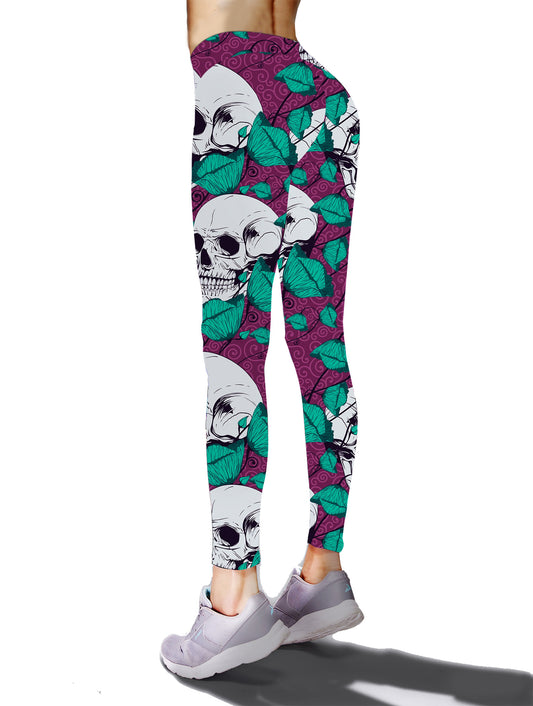 Skull Leggings Custom name Full printing leggings gifts for women skull lovers FSD1739