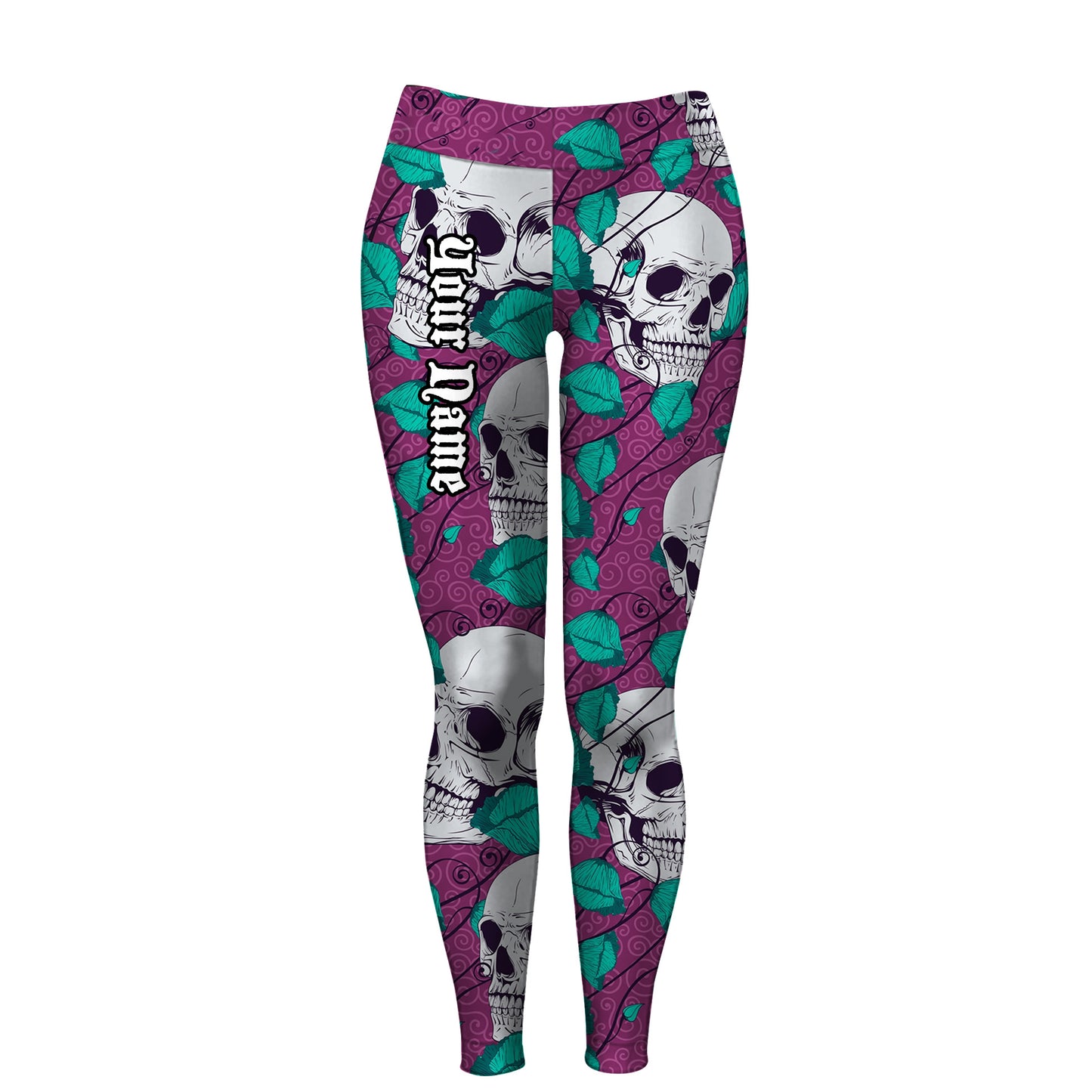 Skull Leggings Custom name Full printing leggings gifts for women skull lovers FSD1739