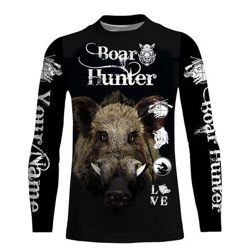 Boar hunting Custom Name 3D All over print shirts - Personalized gift for Men, Women and Kid - FSD111