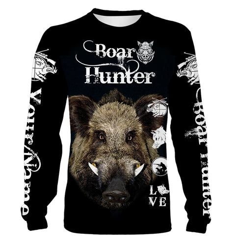 Boar hunting Custom Name 3D All over print shirts - Personalized gift for Men, Women and Kid - FSD111