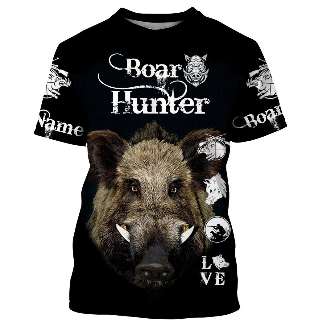 Boar hunting Custom Name 3D All over print shirts - Personalized gift for Men, Women and Kid - FSD111