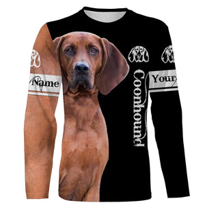 Redbone Coonhound 3D All Over Printed Shirts, Hoodie Coonhound Dog Personalized Gifts for hound Lovers FSD2998