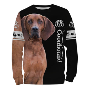 Redbone Coonhound 3D All Over Printed Shirts, Hoodie Coonhound Dog Personalized Gifts for hound Lovers FSD2998