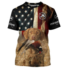 Load image into Gallery viewer, Upland bird dogs Chesapeake Bay Retriever American flag 3D All over printed Shirts FSD3870