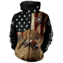 Load image into Gallery viewer, Upland bird dogs Chesapeake Bay Retriever American flag 3D All over printed Shirts FSD3870