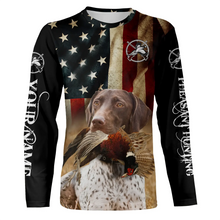 Load image into Gallery viewer, Best Pheasant dogs GSP German Shorthaired Pointer American flag 3D all over print Shirts, Hoodie FSD3876