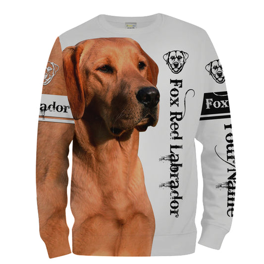 Fox Red Labrador Retriever 3D All Over Printed Shirts, Hoodie, Tshirt - Gifts for Dog Lovers, Fox Red Lab Lovers FSD2448