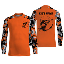 Load image into Gallery viewer, Custom Name Redfish Fishing Camouflage Orange Performance Fishing Shirt, Redfish Fishing Jerseys FSD2477