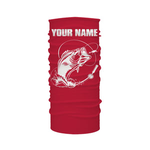 Custom Name Bass Fishing Camouflage Red Performance Fishing Shirt, Bass Fishing Jerseys FSD2867