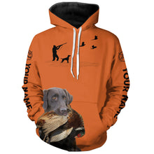 Load image into Gallery viewer, Best Pheasant Hunting Dogs Orange Hoodie, Personalized Shirts for Upland Hunters 3901FSD