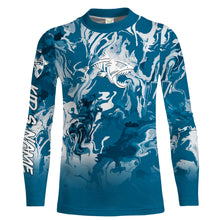 Load image into Gallery viewer, Fish Skeleton Sea waves Camo Long Sleeve Tshirt Performance Fishing Shirts with UV Protection - Personalized Fishing Gifts FSD2231