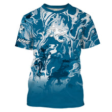 Load image into Gallery viewer, Fish Skeleton Sea waves Camo Long Sleeve Tshirt Performance Fishing Shirts with UV Protection - Personalized Fishing Gifts FSD2231