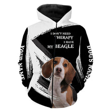 Load image into Gallery viewer, Beagle funny Dog saying shirts Customize Name Full print t shirt, hoodie, Gift for beagle lovers FSD3474