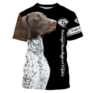 German Shorthaired Pointer Custom Name 3D All Over Printed Shirts, Hoodie, T-shirt GSP Dog Gifts for Dog Lovers FSD2703