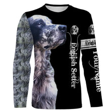 Load image into Gallery viewer, English Setter Custom Name 3D All Over Printed Shirts, Hoodie, T-shirt Setter Dog Gifts for Dog Lovers FSD2704