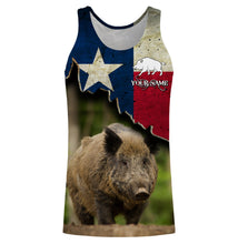 Load image into Gallery viewer, Hog Hunting Texas flag Custom Name 3D All over print Shirts - Personalized Hog Wild Boar Hunting gifts FSD3055