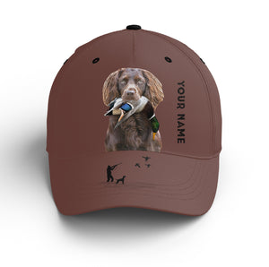 Waterfowl Duck Hunting custom name Hat for Men with many Duck dog breeds to choose FSD4006