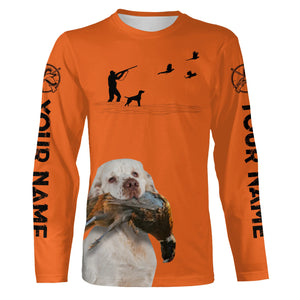 Clumber Spaniel Dog Pheasant Hunting customized Name Shirts for Pheasant Hunters FSD3923