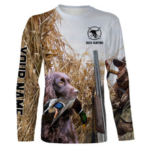 Load image into Gallery viewer, Waterfowl Duck hunting with Dog Boykin Spaniel Custom Name All over print Shirt, Duck hunting gifts FSD4012