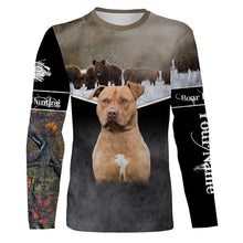 Load image into Gallery viewer, Terrier Pitbull Hog hunting with Dogs custom Name 3D All over printed Shirts, Hoodie FSD3857