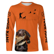 Load image into Gallery viewer, Solid liver GSP Dog Pheasant Hunting customized Name Shirts for Bird Hunting adventures FSD3935